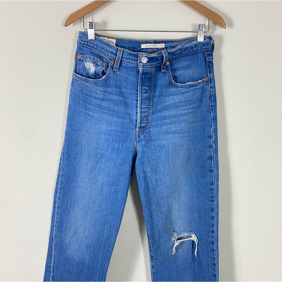 Levi's Ribcage Straight Ankle Jean Medium Wash - 29 - Picture 8 of 15